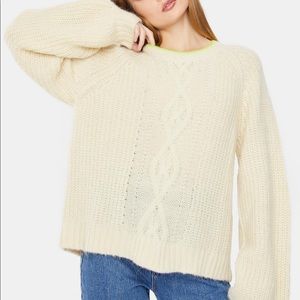 Levi's ALMOND MILK AVA CABLE KNIT SWEATER